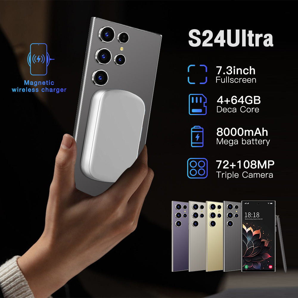 S24 Ultra New products in stock4G Android Phone3+64G Mobile Phone6.8High Definition Screen Wholesale