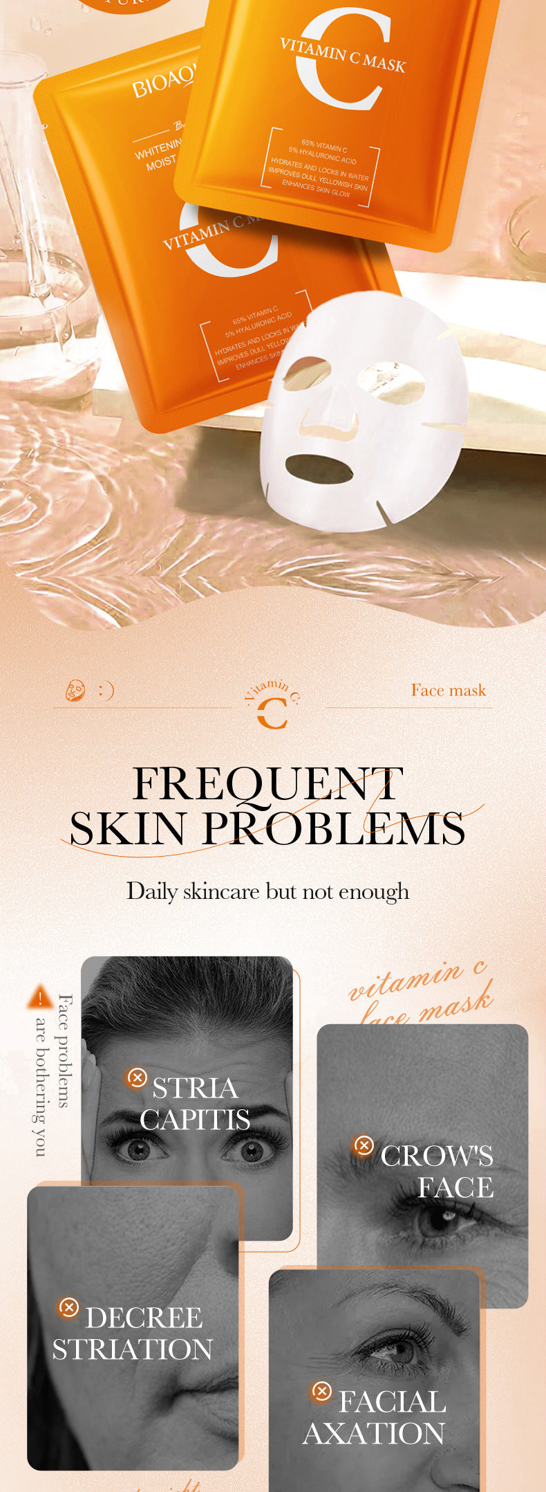 Mask25g BIOAOUA Dimension C Retinol Hydrating Moisturizing Mask Sheet Pack  Wholesale