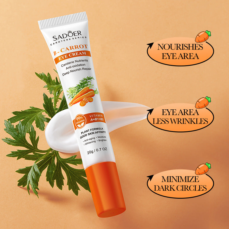 Carrot Eye Cream20g SADOER Moisturize and Improve Dark Circles, Eye Wrinkles, and Eye Bags  Wholesale