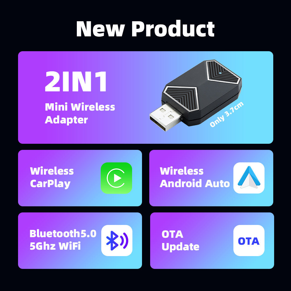 Car Interconnect Box Converter Car-Mounted carplay Apple iPhone Wired to Wireless carplay