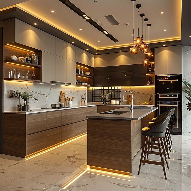 2025 Modern Kitchen Cabinets Furniture Villa Luxury Cabinet Kitchen
