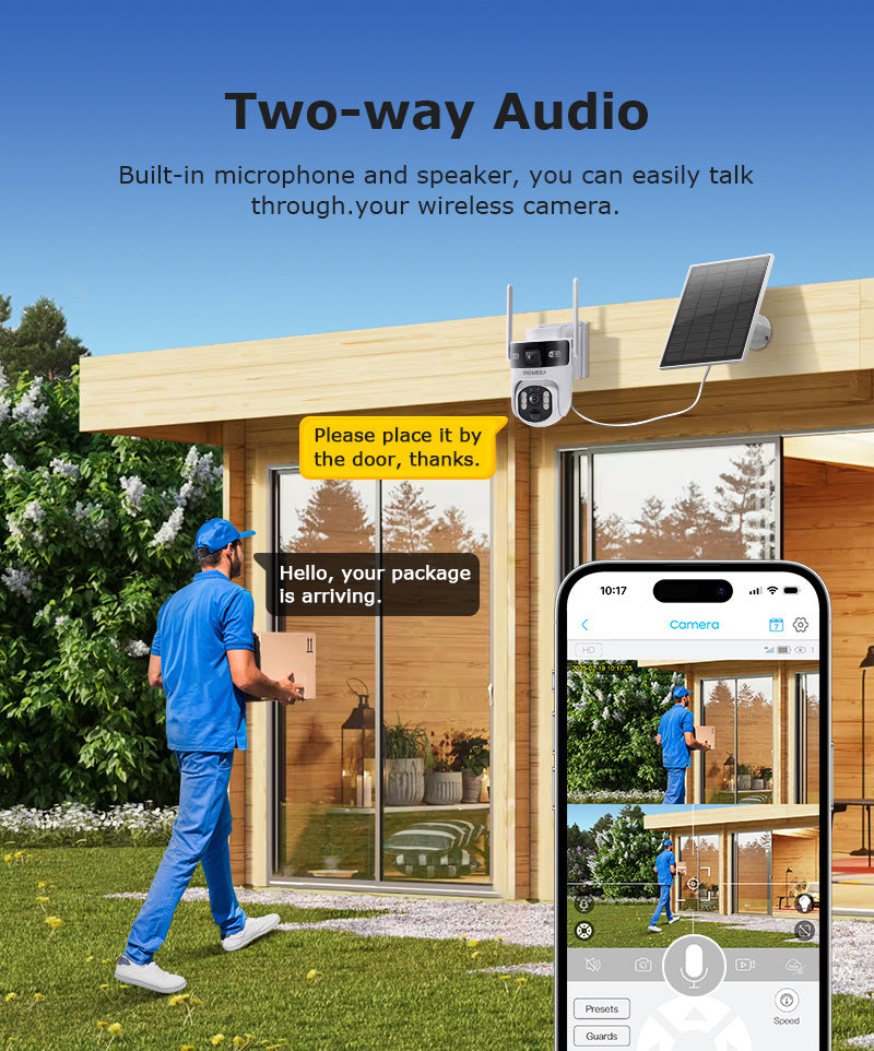 Exclusively for New Private Models4G Solar-powered Camera6MP HD Full Color Low Power Camera Night Vision