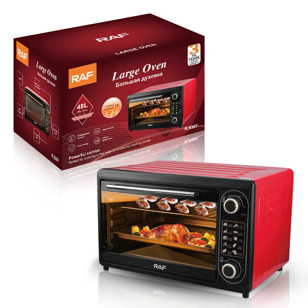 RAF European Standard48L Visual Oven French Fry Machine Cake Machine Electric Oven Household Multi-Functional Baking R.5307
