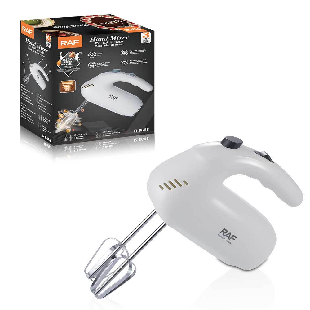 RAF European Standard Household Quick Dough Mixer Baking Small Cake Mixer Automatic Egg Beater R.6668