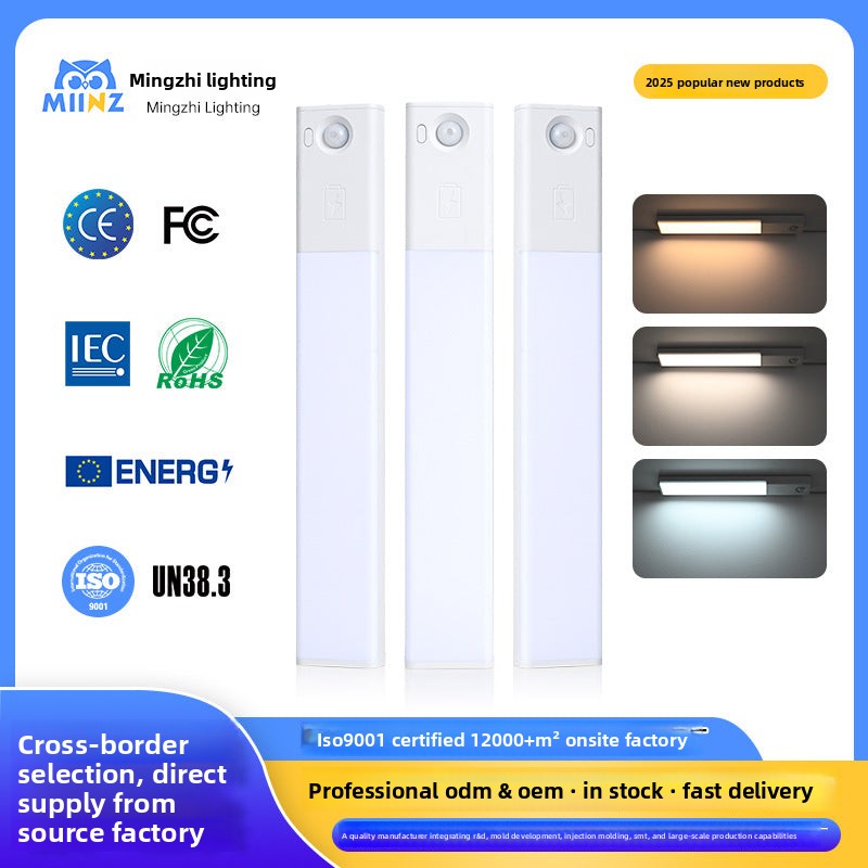 Intelligent Automatic Human Body Sensor Light Rechargeable Magnetic Long Cabinet Wardrobe Wine Cabinet Shoe Cabinet led Light Strip Tape
