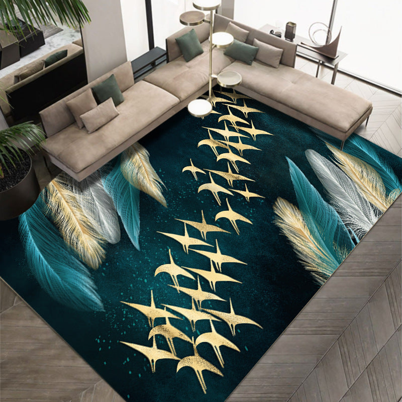 Light Luxury Crystal Velvet Carpet Wear-Resistant and Dirt-Resistant Living Room Sofa Coffee Table Carpet Cooling and Silent Home Non-Slip Bedroom Carpet