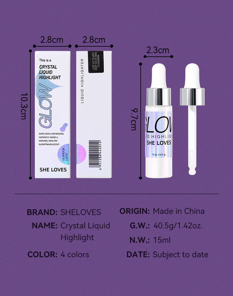 SHELOVES Highlight Liquid Contour Shadow Nose Shadow Diamond Brightening Liquid Face Body Highlight