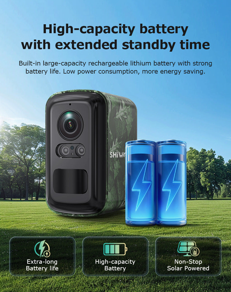 New camouflage low-power battery camera wireless full-color night vision outdoor HD4G Surveillance Camera