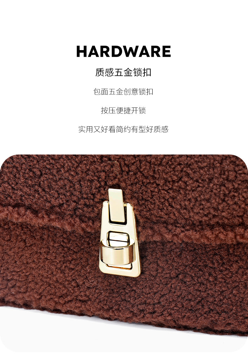 Korean Style Fashion Plush bsga Single Shoulder Crossbody Small Square Bag Cute Trendy European and American Hot-Selling Women's Bag Wholesale
