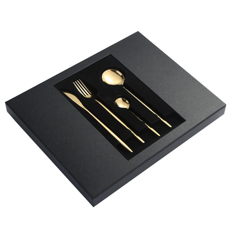 1010Stainless Steel Tableware24Set of Western Cuisine6Steak Knife and Fork Gift Set