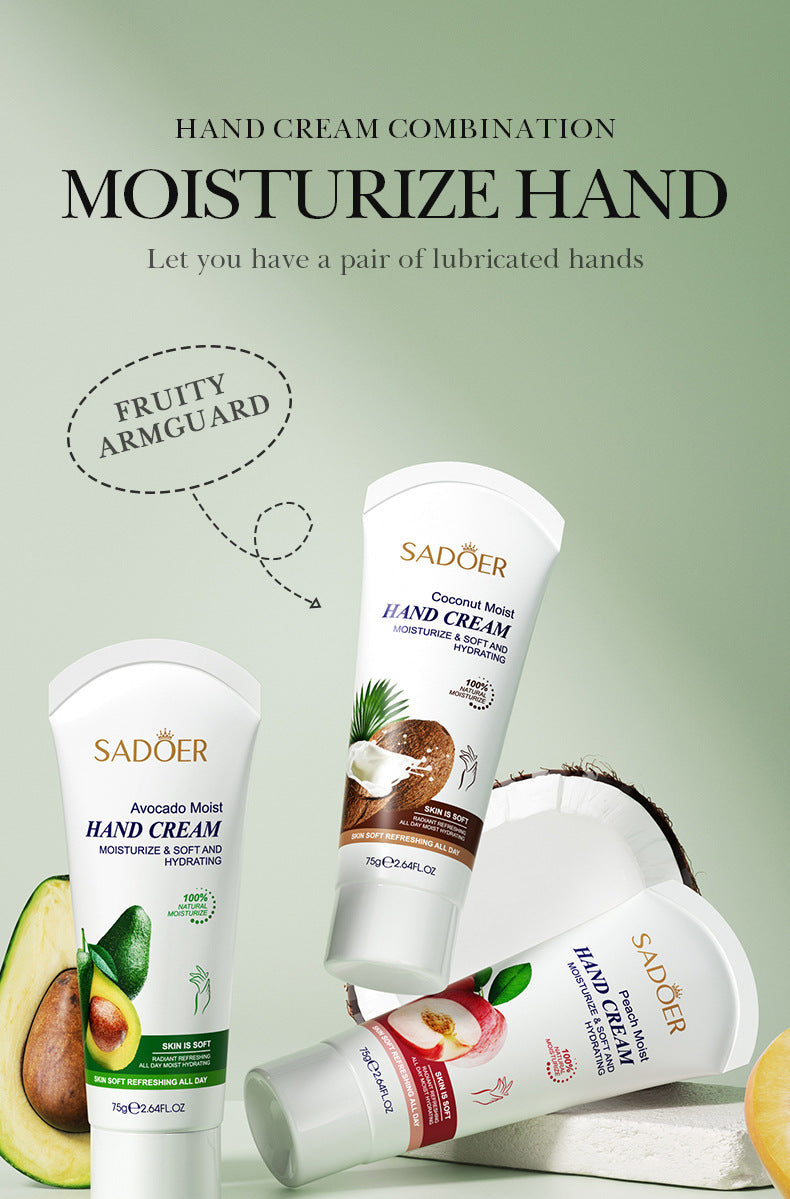 SADOER Fruit Combination Moisturizing Hand Cream Hydrating Autumn and Winter Hand Cream  Foreign Trade Wholesale