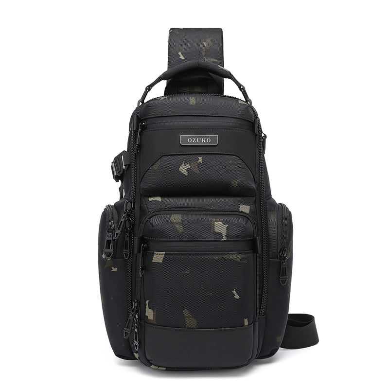 Trendy Men's Chest Bag Crossbody Bag Lightweight Multifunctional Waterproof Travel Portable Sling Bag Casual Men's Bag High-end Feel