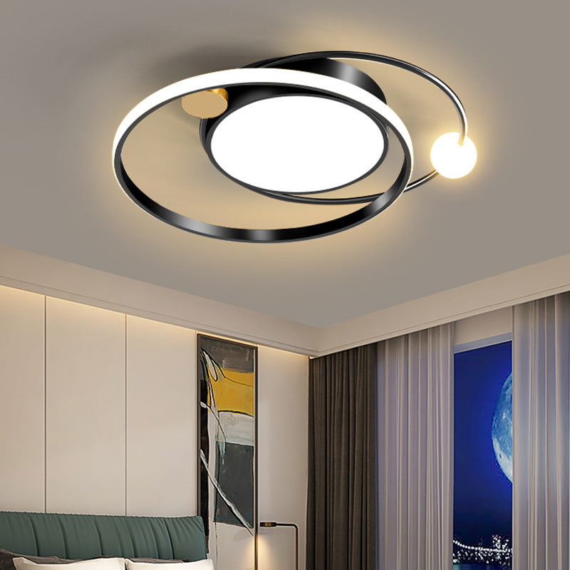 Nordic Bedroom Light Modern Minimalist led Ceiling Lamp Cozy Romantic Creative Living Room Study Room Light Fixture Round Shape