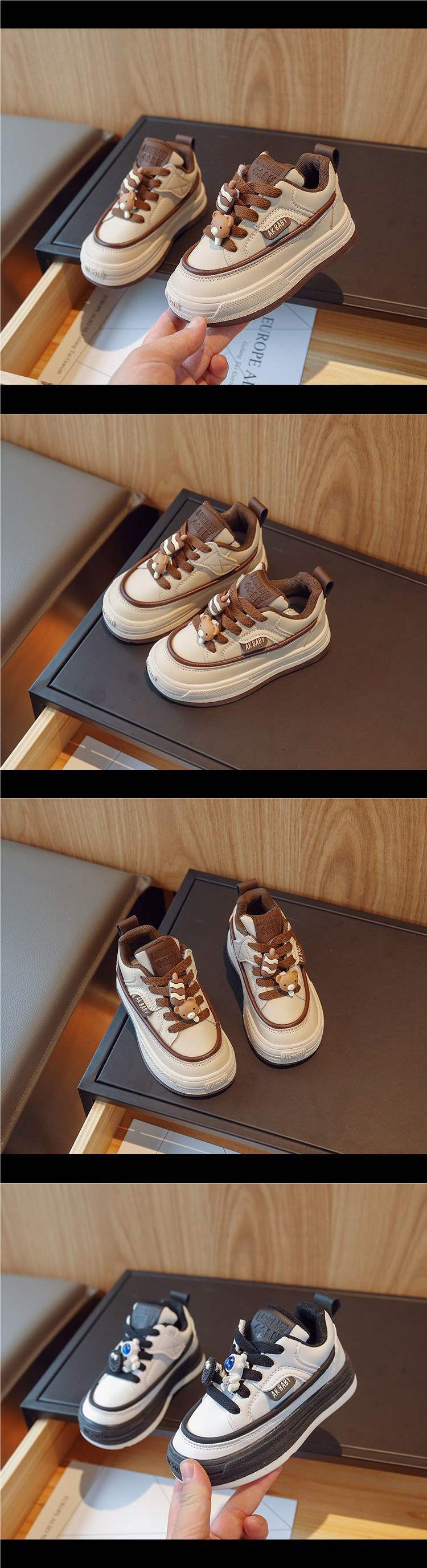 2025Autumn Unisex Stylish Casual Cute Big Kids Sneakers High Top Versatile Non-Slip Shoes