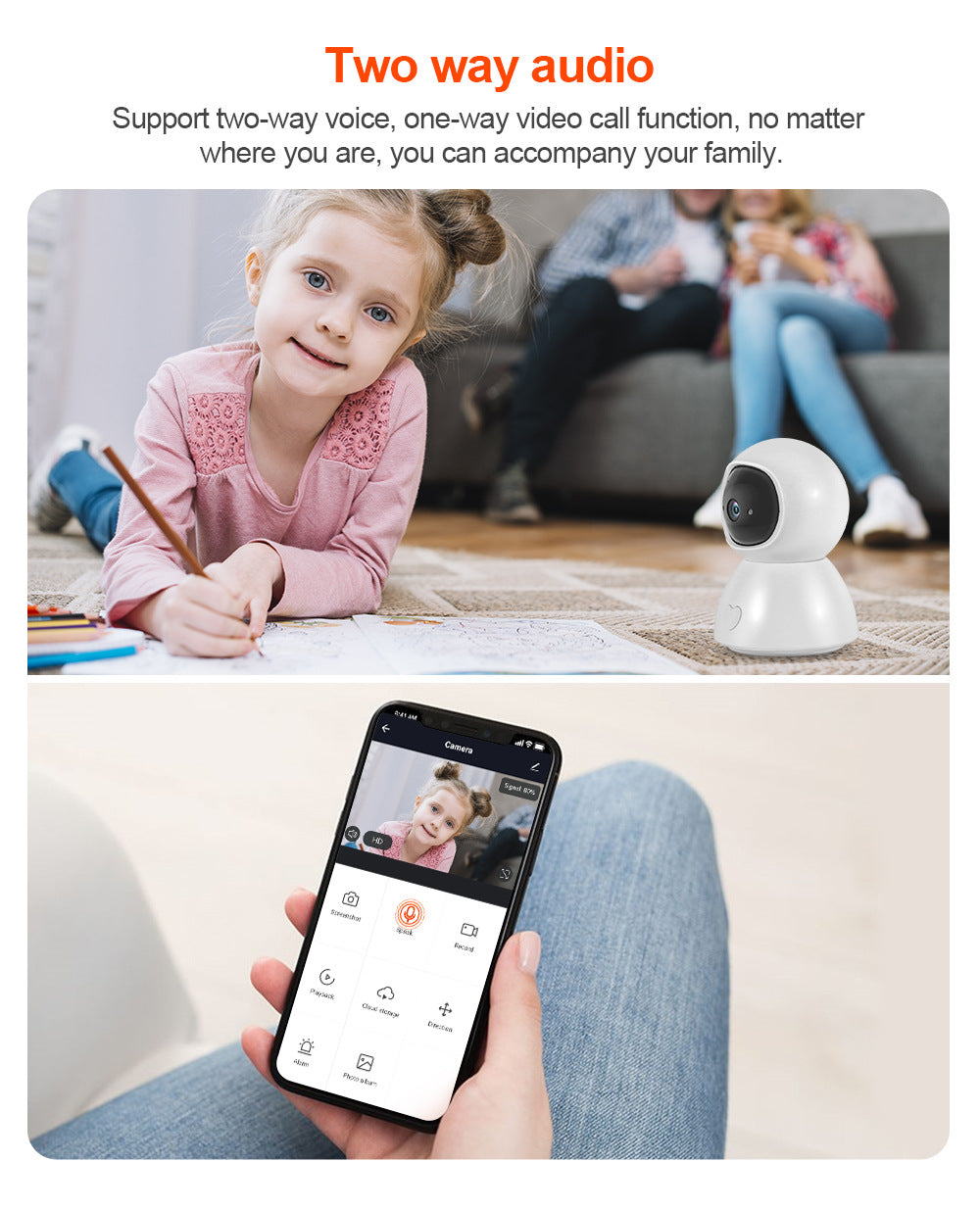 Factory Wholesale5G Dual-band Surveillance Camera HD4MP Tuya Smart Wireless wifi Wireless Home