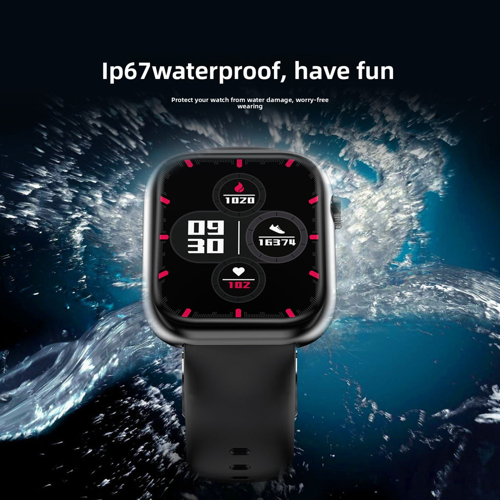 G104Smart Watch1.83inch Bluetooth Call True Heart Rate Pedometer Sleep Stress Monitoring Sports Watch