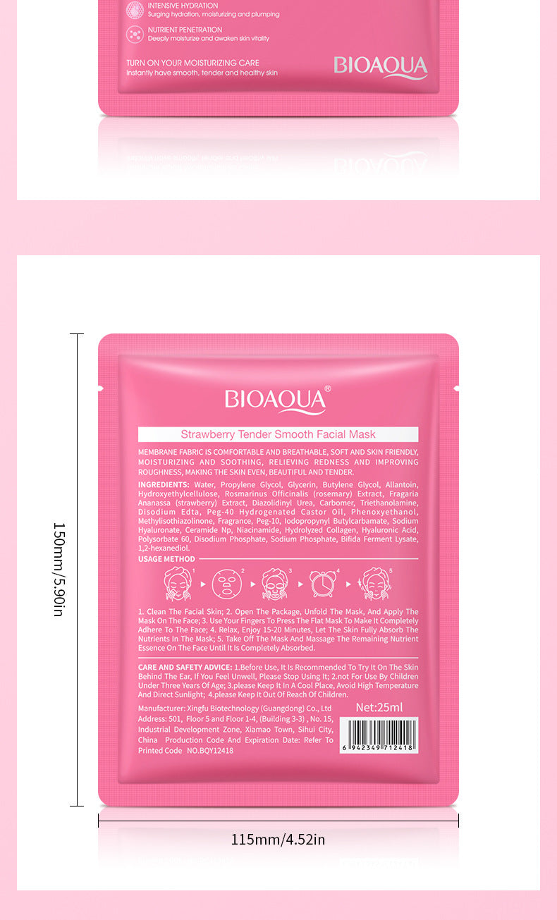Mask BIOAOUA Plant and Fruit Face Mask Sheets Hydrating and Moisturizing  Wholesale OB