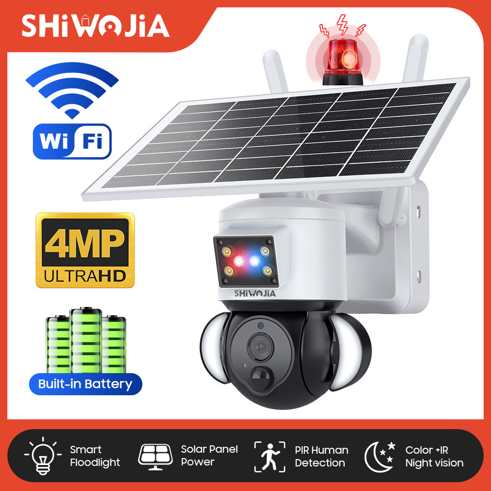 Factory direct sales solar low-power garden camera outdoor alarm surveillance camera40010,000 Pixels