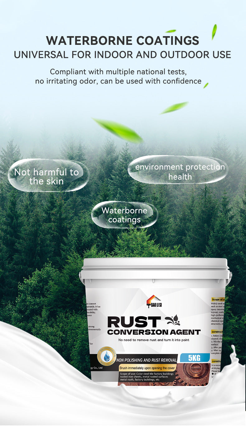 Rust Converter Rust-Free Color Steel Tile Renovation Special Metal Paint Anti-Corrosion Rust Fixer No Sanding Required