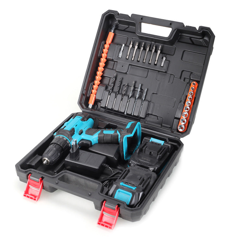 21v Multifunctional rechargeable lithium electric drill Household Impact Electric Screwdriver Set Drill