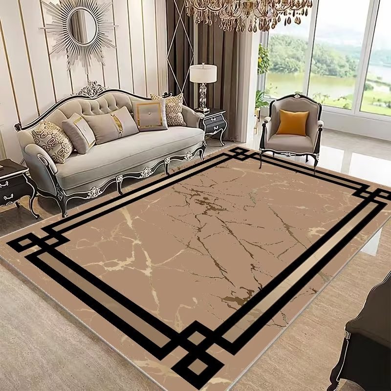 Crystal Velvet Carpet Luxury Stain-Resistant Easy Care Sofa Coffee Table Rug Home Bedroom Wear-Resistant Non-Slip Bedside Warm Blanket