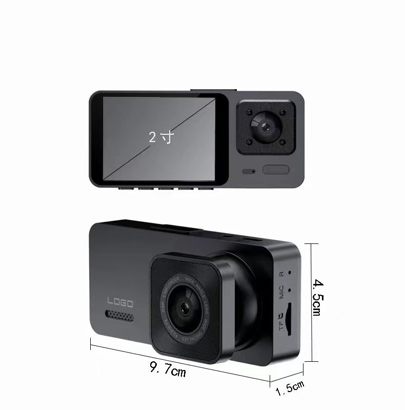 S10New Dash Cam2Inch IPS Hd1080P WIFI Three-Channel Recorder Cardvr