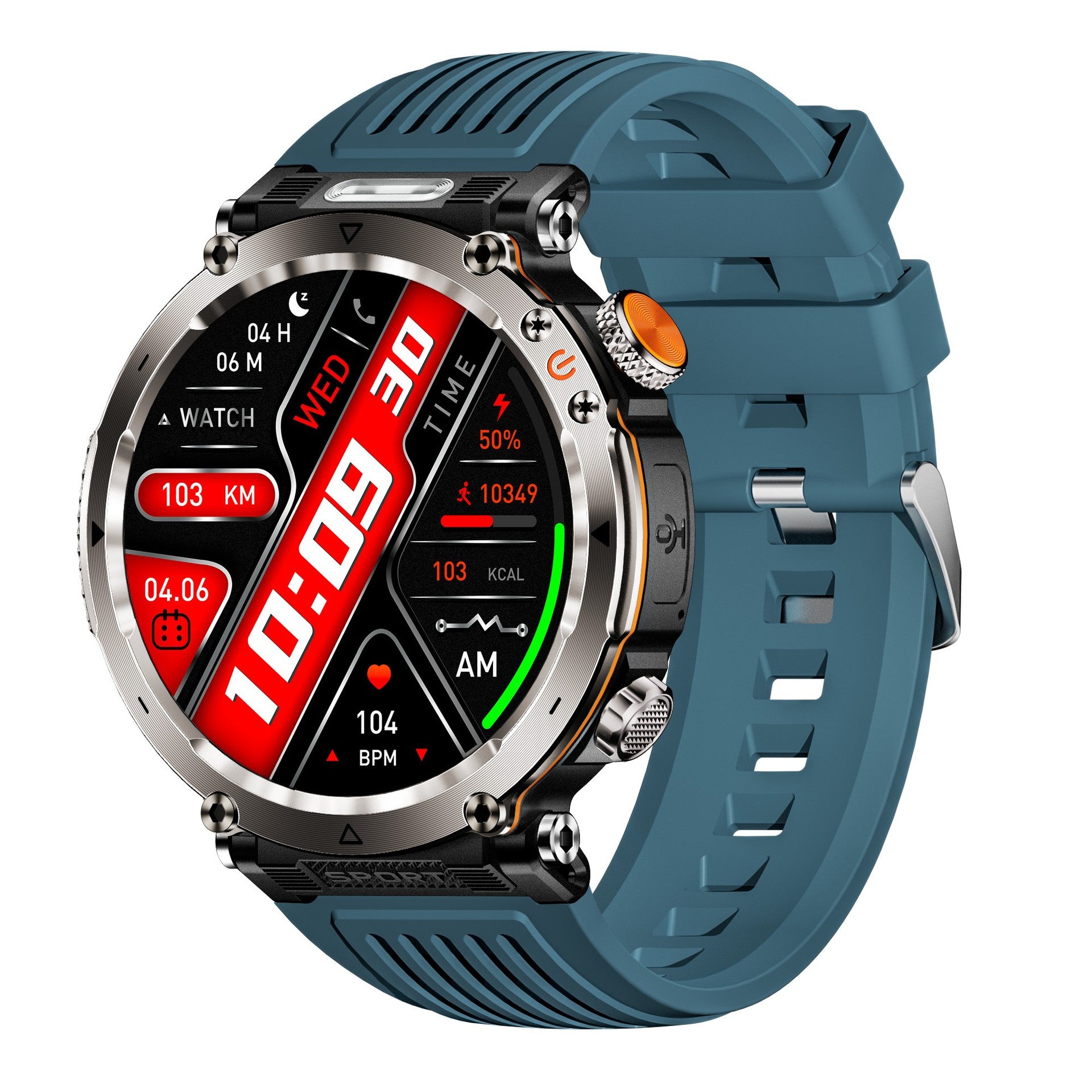 HT30Smart Watch Bluetooth Call True Heart Rate Step Count Sleep Monitoring Deep Waterproof Flashlight Sports Three-Proof