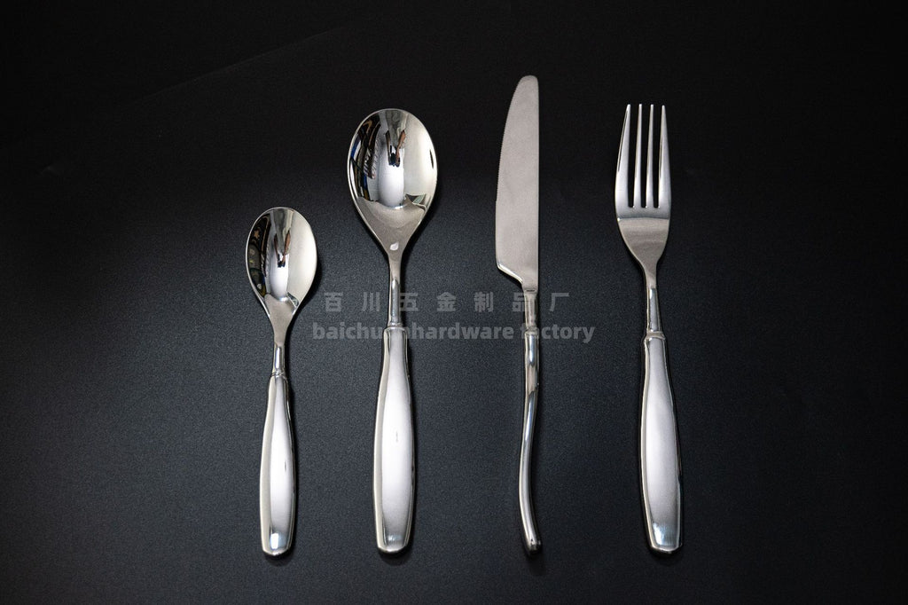 304Stainless Steel Knife Fork Spoon Thickened Tableware Western Hotel High-end Aesthetic Steak Knife Fork Spoon Forged Design