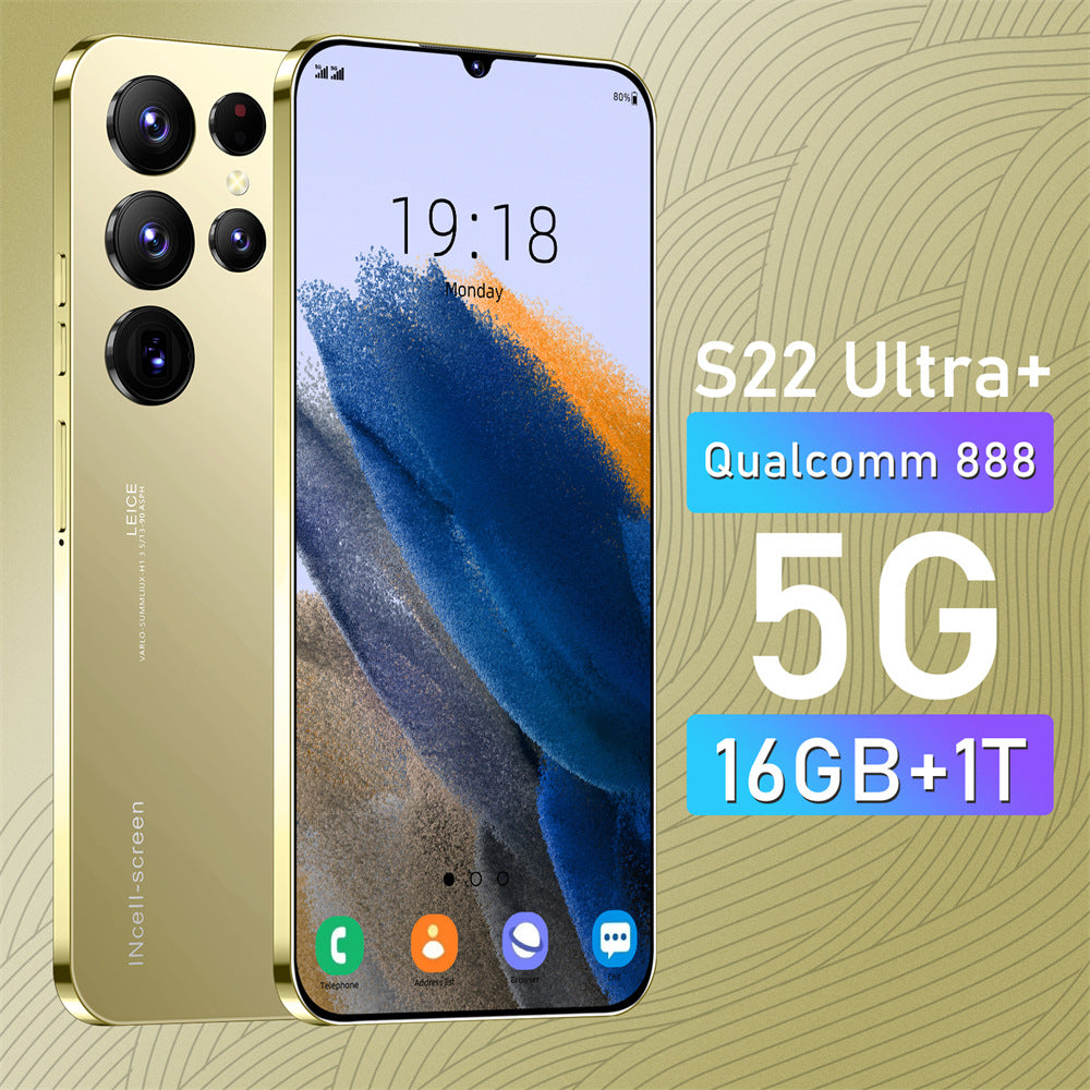 Mobile Phone S22Ultra+16+1T Memory Android Smartphone Ultra Large Screen Flagship Full Screen