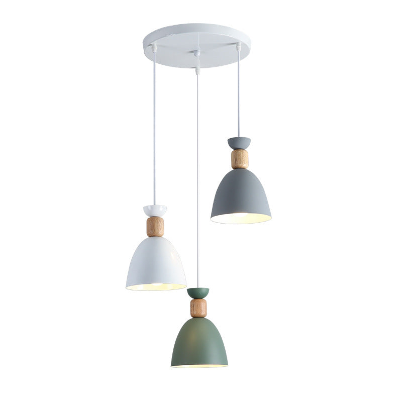 Nordic Restaurant Pendant Light Three-Head Bar Dining Room Table Lamp Creative Personality Bedroom Lamp Modern Minimalist Lighting Fixture