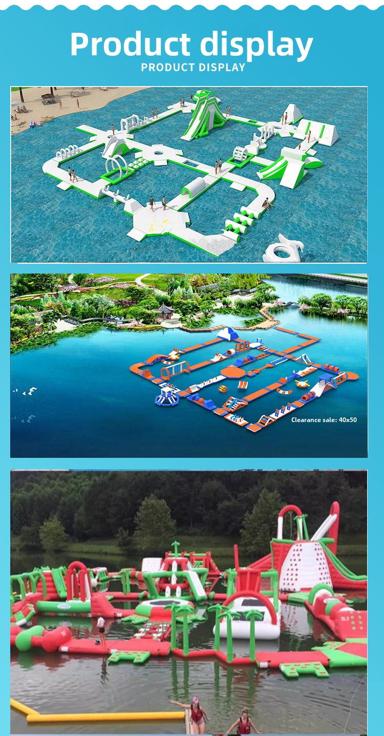 Inflatable Water Challenge Pool Swimming Pool Amusement Park Manufacturer Slide Combo Frame Outdoor Water Fun