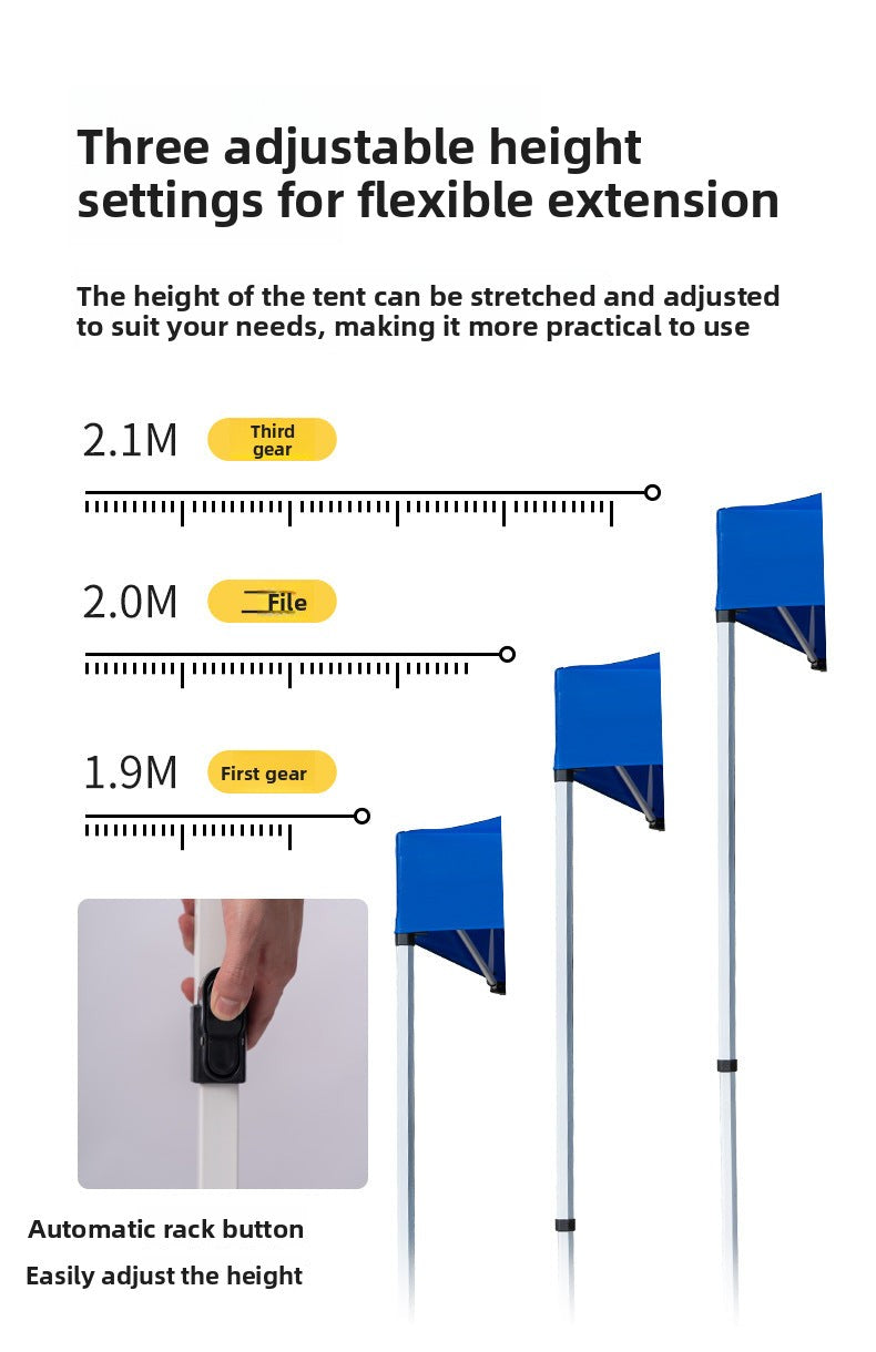 Outdoor Tent Electric Vehicle Tricycle Sunshade Parking Shed Rainproof Shed for Street Vendor Night Market Four-legged Corner Sunshade