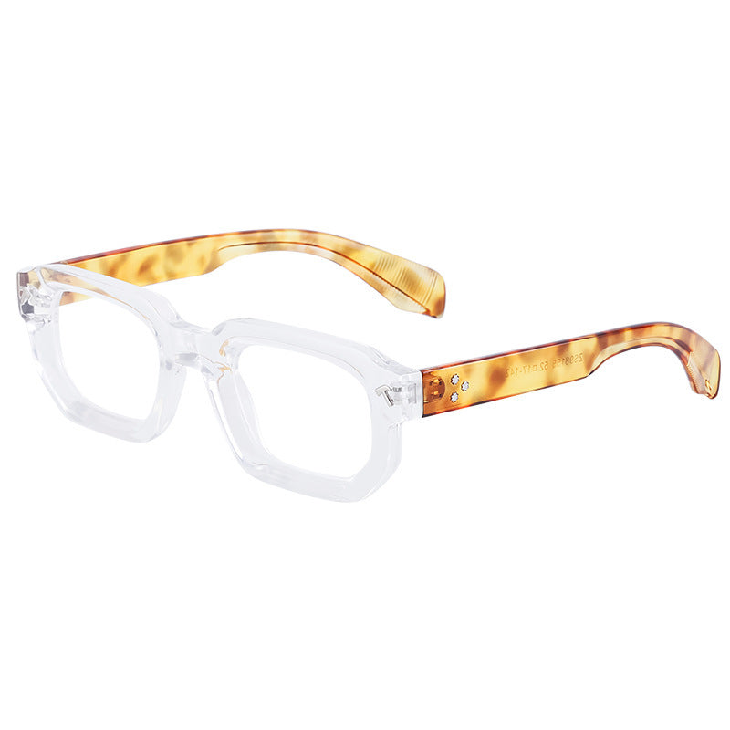 New European and American Fashion Square Frame Sunglasses for Men, Simple Personality Black Frame Glasses sunglasses