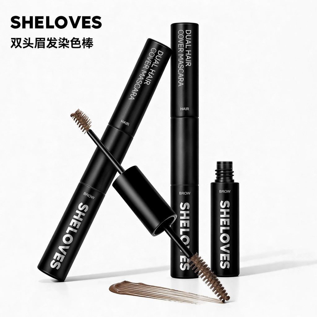 sheloves Eyebrow and Hair Dual-use Styling Stick White Hair Covering Magic Waterproof Non-Fading Disposable Hair Dye Pen