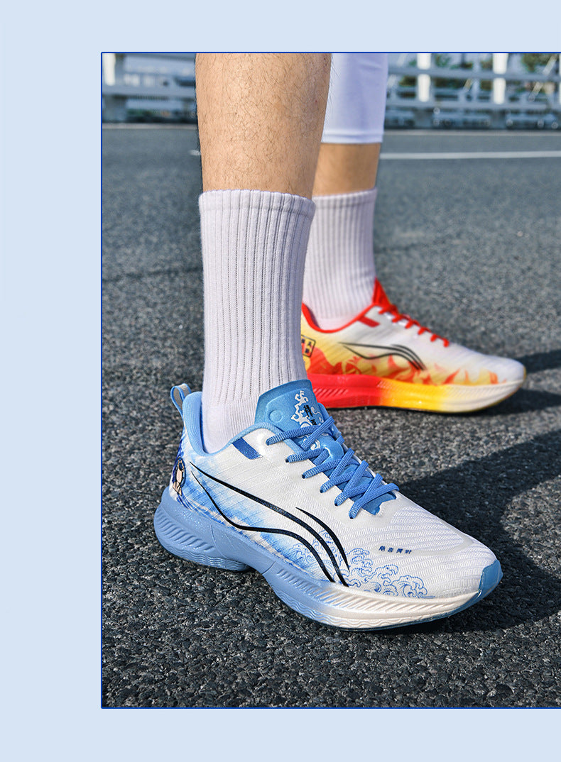 Autumn New Parent-Child Nezha Ao Bing Fashion Casual Sports Shoes Popcorn Carbon Plate Lightweight Comfortable Running Shoes