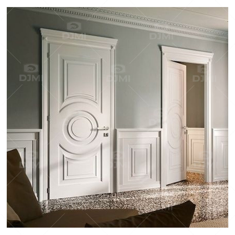 Mahogany Walnut Puerta De Madera Interior Shaker Wooden Doors for Apartment
