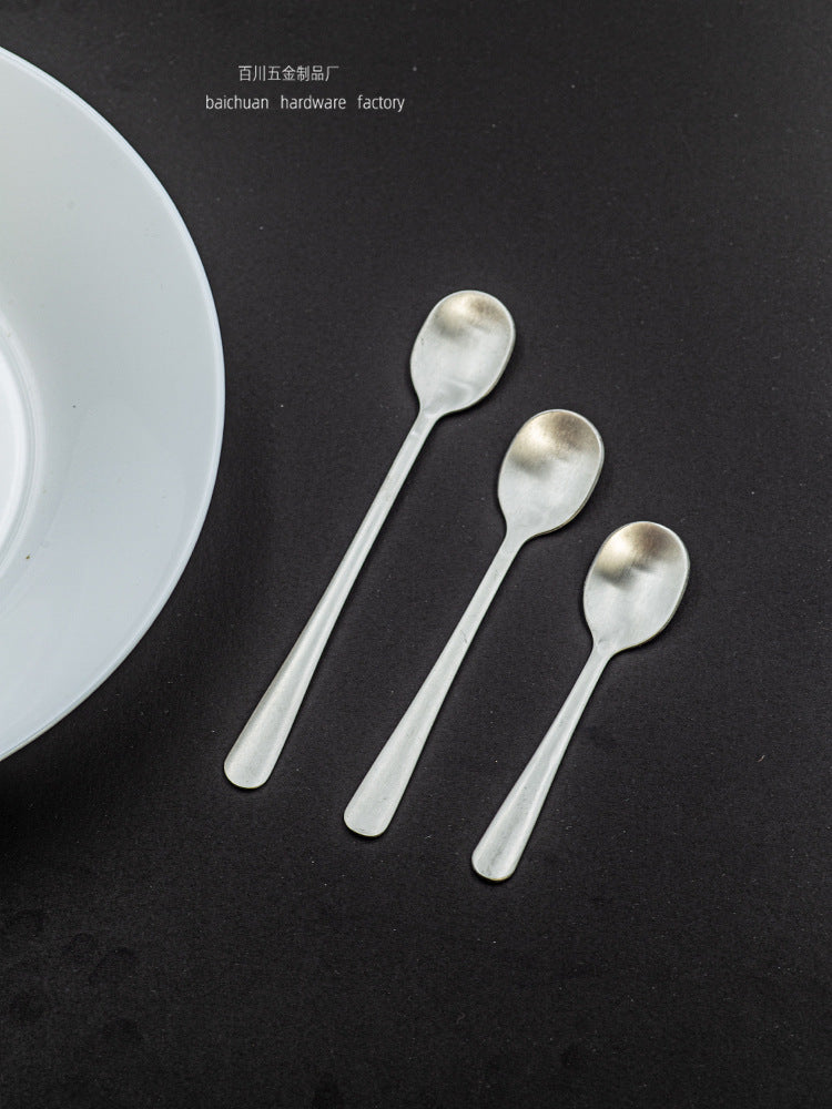 Manufacturer Extra Small Spoon Stainless Steel Coffee Spoon Creative Spoon Small Round Spoon Mini Extra Small Spoon8CM Seasoning Spoon