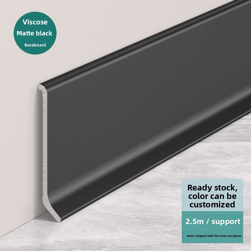 Aluminum alloy baseboard minimalist and ultra-thin4/6/8cm Self-adhesive, no-drill stainless steel metal baseboard wholesale