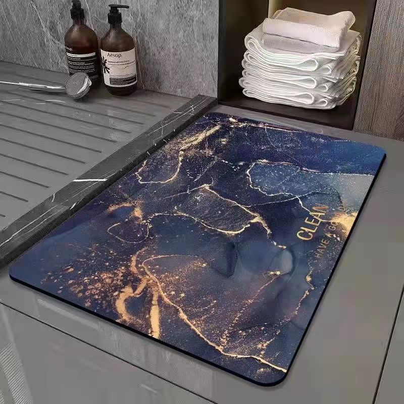 Geometric Abstract Entryway Non-Slip Mat Home Bathroom Doorway Water Absorption Soft Mat Easy to Clean Tech Cloth Entrance Mat