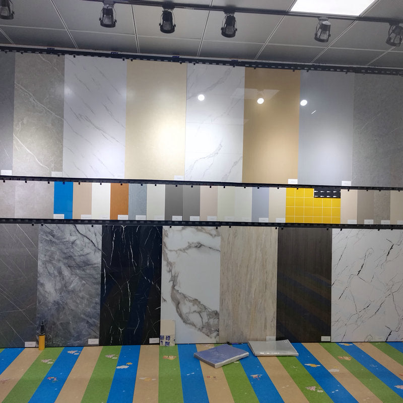 Interior Decorative Bathroom Shower Waterproof 2mm - 3mm Click Stone Plastic Composite Pvc De Marmol Marble Spc Wall Panel Tile