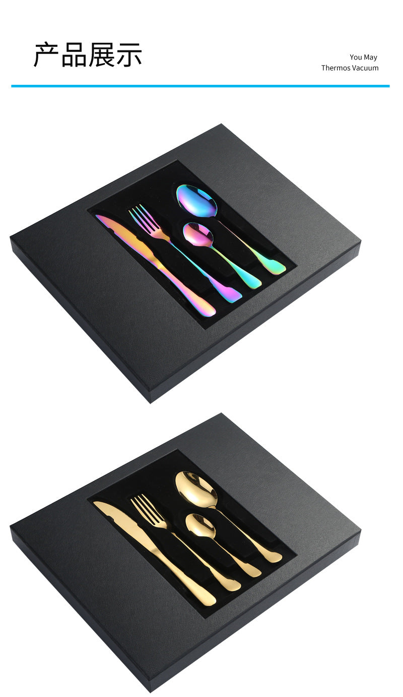 1010Stainless Steel Tableware24Set of Western Cuisine6Steak Knife and Fork Gift Set