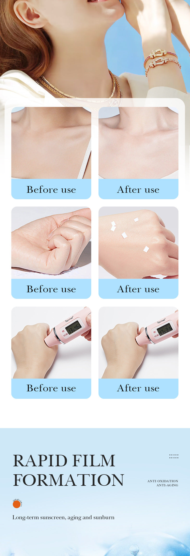 Hyaluronic Acid Sunscreen SADOER Uv Protection SPF60+Isolation Sunscreen Lotion Cross-Border Wholesale