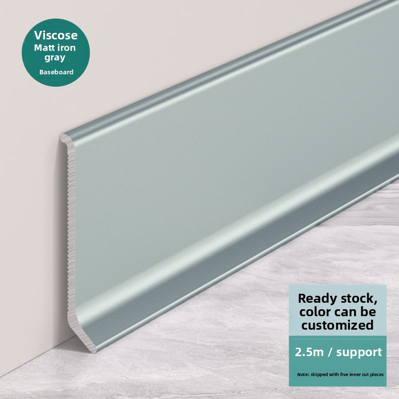 Aluminum alloy baseboard minimalist and ultra-thin4/6/8cm Self-adhesive, no-drill stainless steel metal baseboard wholesale
