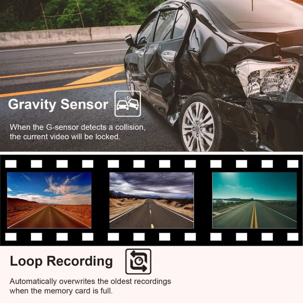 s15New3Inch Driving Recorder1080P WiFi Mobile Phone Interconnect Car Recording Reversing Image