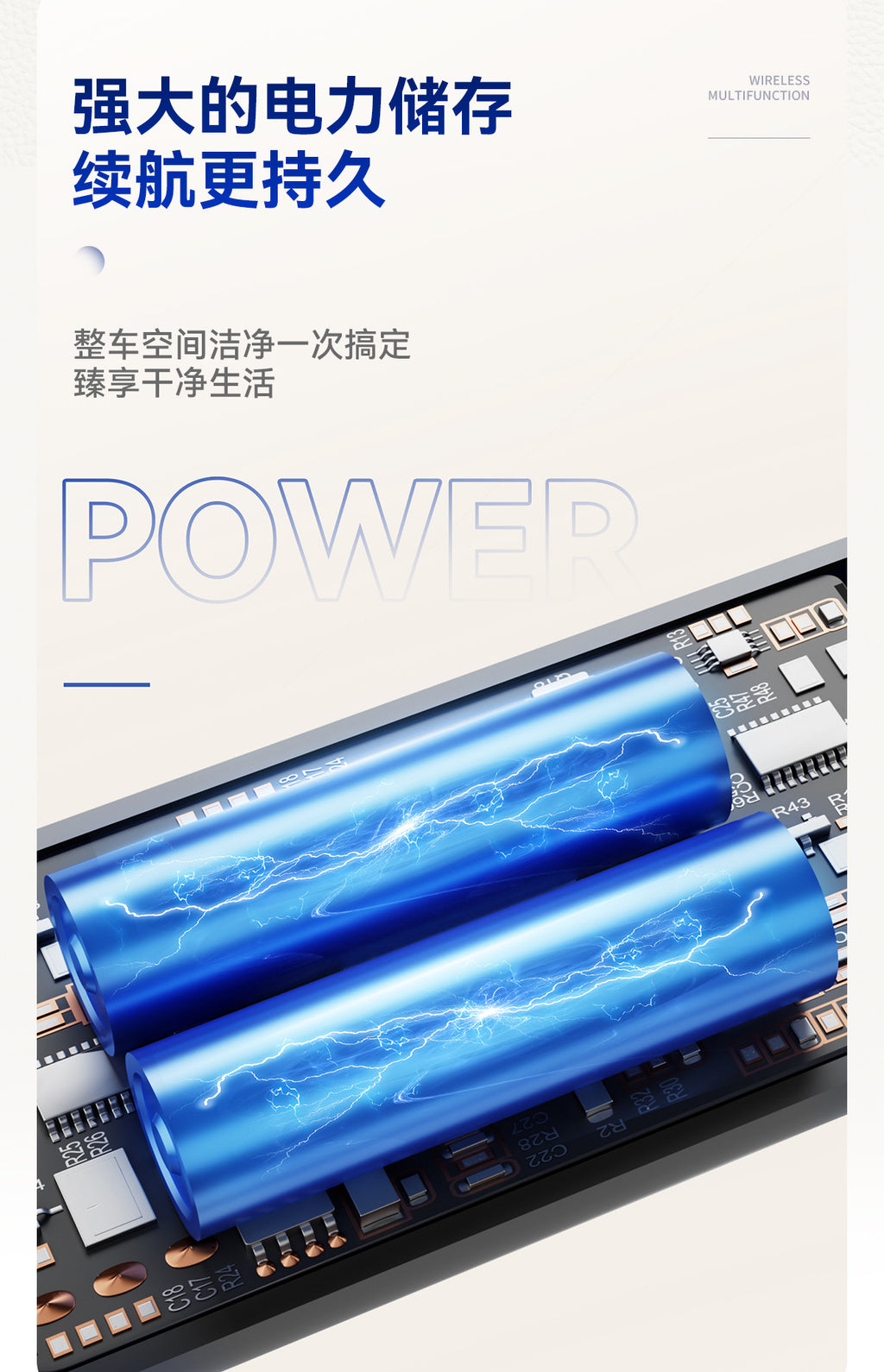 Home Car Small Rechargeable Handheld Vacuum Cleaner High Power Wireless Car Vacuum Cleaner Dual-use Suction and Blowing Large Suction Power