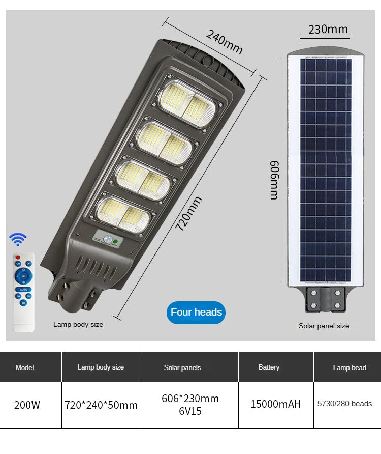 Human Body Induction Time Control Connected Integrated Solar Street Light