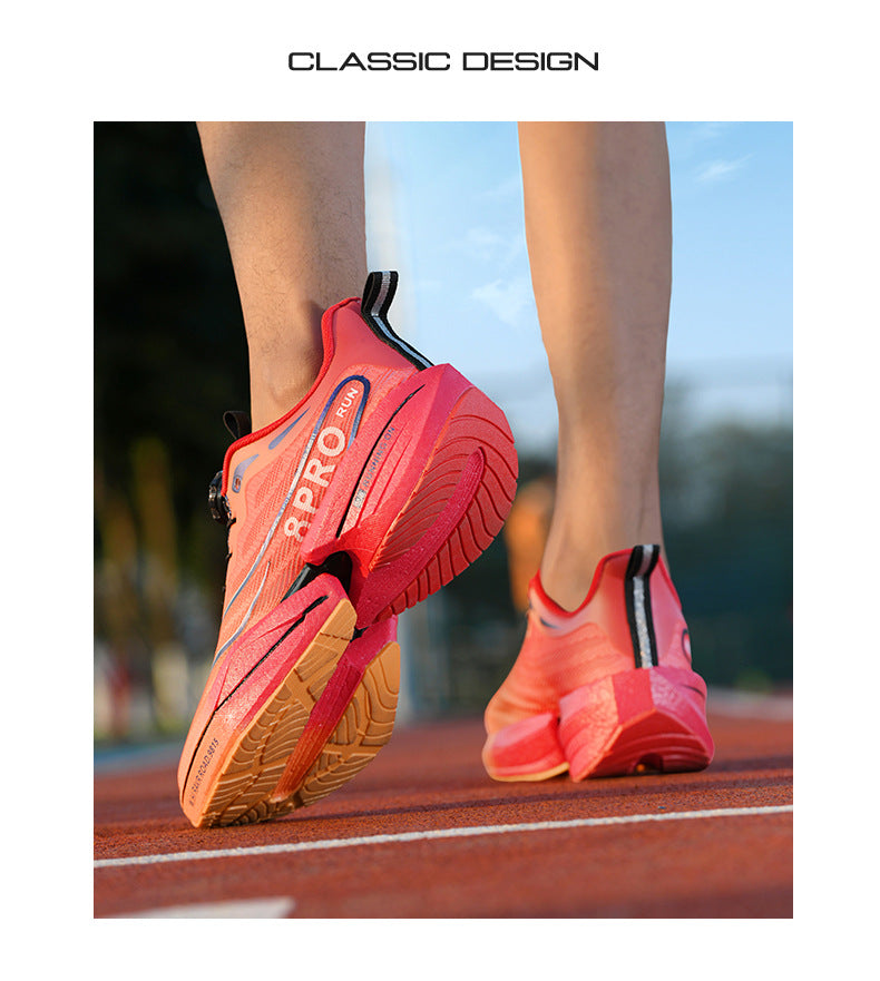 Red Rabbit8pro Hot-selling Parent-Child Breathable Running Shoes Professional Racing Anti-Slip Student Cushioning Rotating Button Sports Shoes