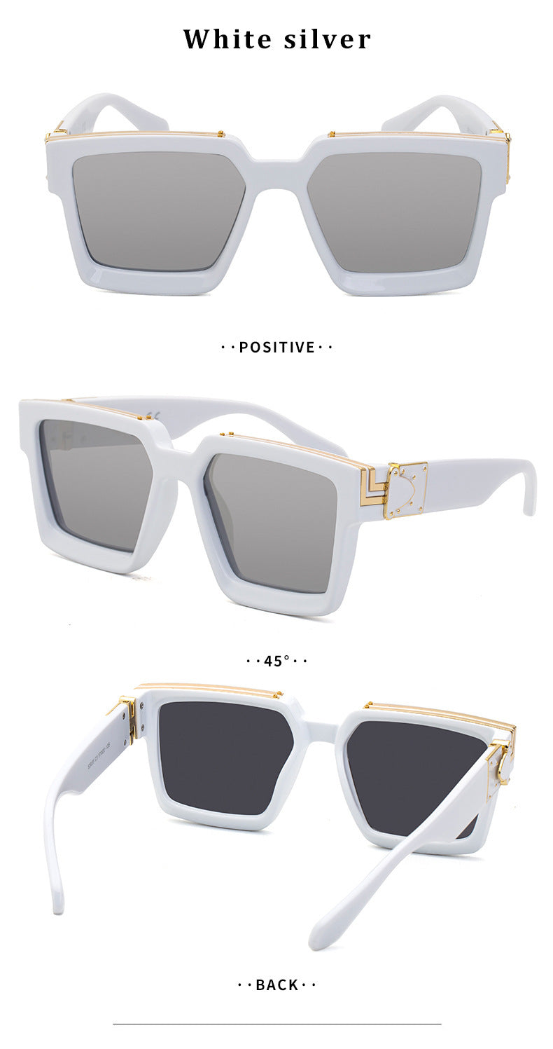 86229Large Frame Sunglasses for Women, European and American Internet Celebrity Style, 0k Fashionable Rich Men's Sunglasses sunglasses