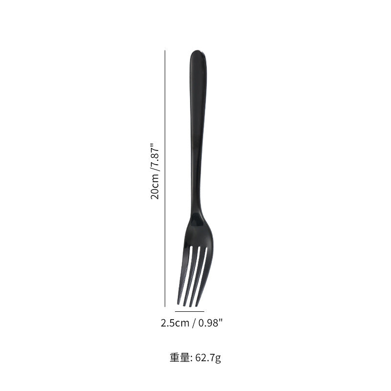 304Stainless Steel Knife Fork Spoon Thickened Tableware Western Hotel High-end Steak Knife Fork Dessert Spoon Set Kunting