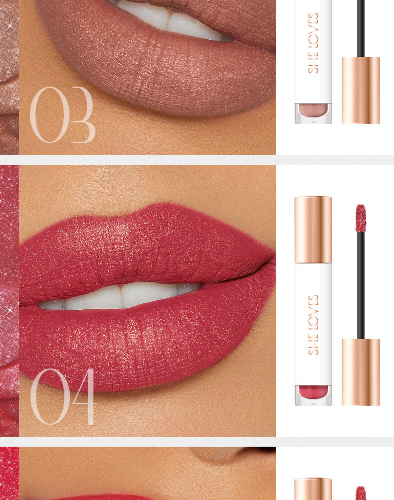SHELOVES Diamond Fine Shimmer Matte Liquid Lipstick LiquidLipstick Wholesale Lip Gloss